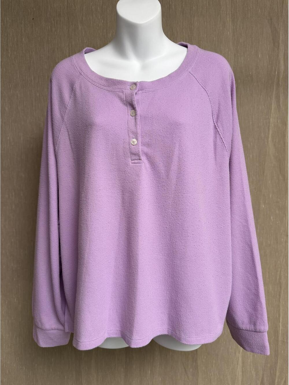 Victoria's Secret Lilac Henley Shirt - XL